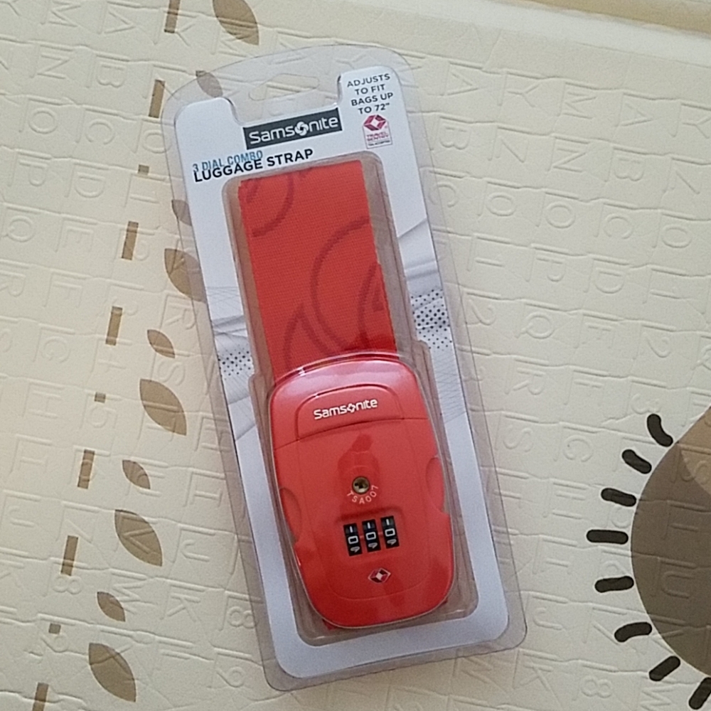 Samsonite 3dial combo luggage strap